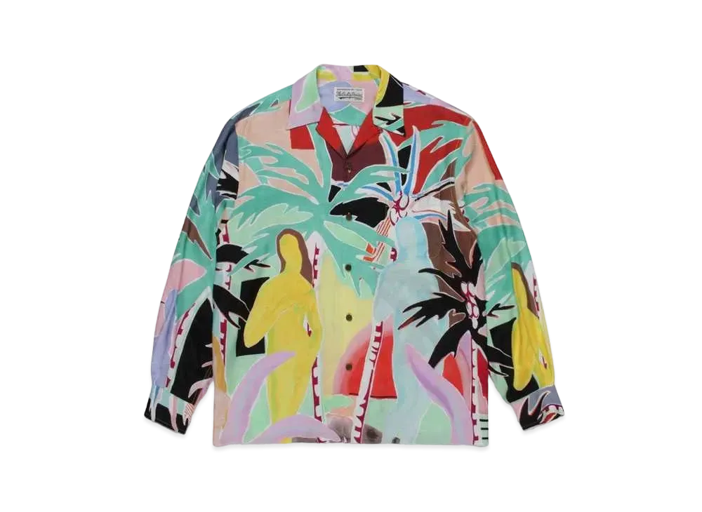 WACKO MARIA Yula Paradisezu Hawaiian Shirt "Emerald"