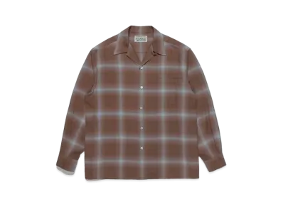 WACKO MARIA Check Open Collar Shirt #1 "Brown"