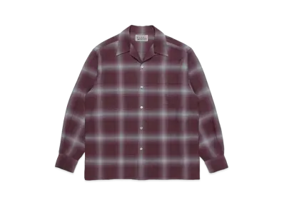 WACKO MARIA Check Open Collar Shirt #1 "Red"