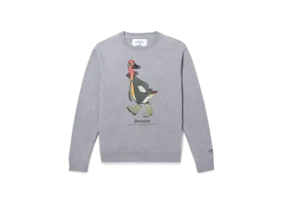 Noah x Barbour Duck Crewneck "Heather Grey"