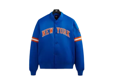 Kith x New York Knicks Satin Bomber Jacket "Royal"
