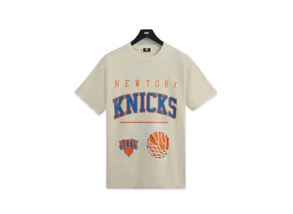 Kith x New York Knicks Basketball Vintage Tee "Sandrift"