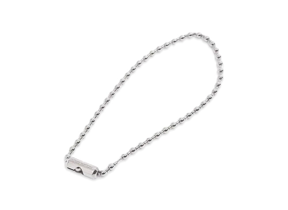 Louis Vuitton Collier Skater Ballchain Necklace "Silver"
