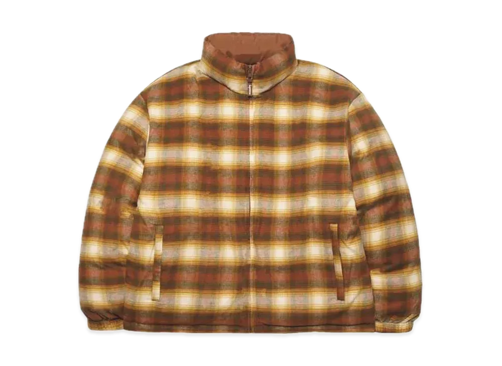Supreme Flannel Reversible Puffer Jacket "Brown"