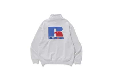 XLARGE x RUSSELL Half Zip Sweat "Ash"