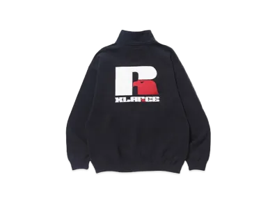 XLARGE x RUSSELL Half Zip Sweat "Black"