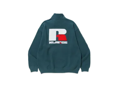 XLARGE x RUSSELL Half Zip Sweat "Green"