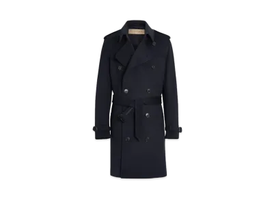 Burberry Cashmere Trench Coat "Navy"