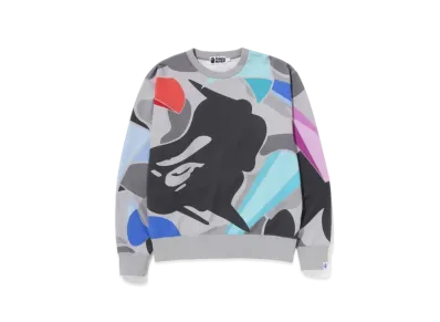 A BATHING APE x LOUIS DE GUZMAN Camo Relaxed Fit Crewneck "Gray"