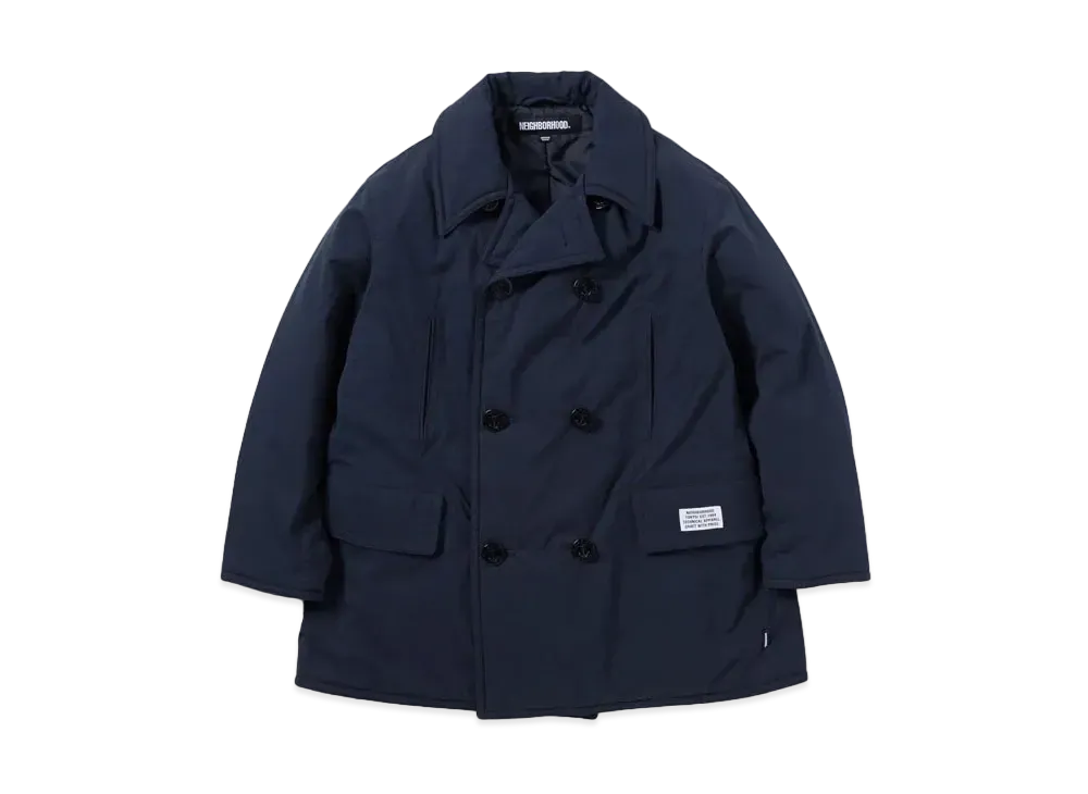 NEIGHBORHOOD Puff Pea Coat . CN "Navy"