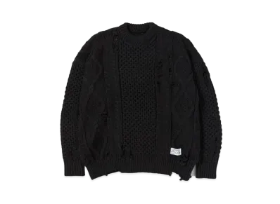NEIGHBORHOOD Savage Cable Sweater . AW "Black"