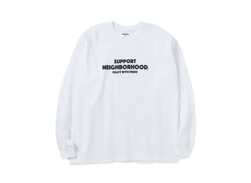 NEIGHBORHOOD NH Tee-4 LS . CO "White"