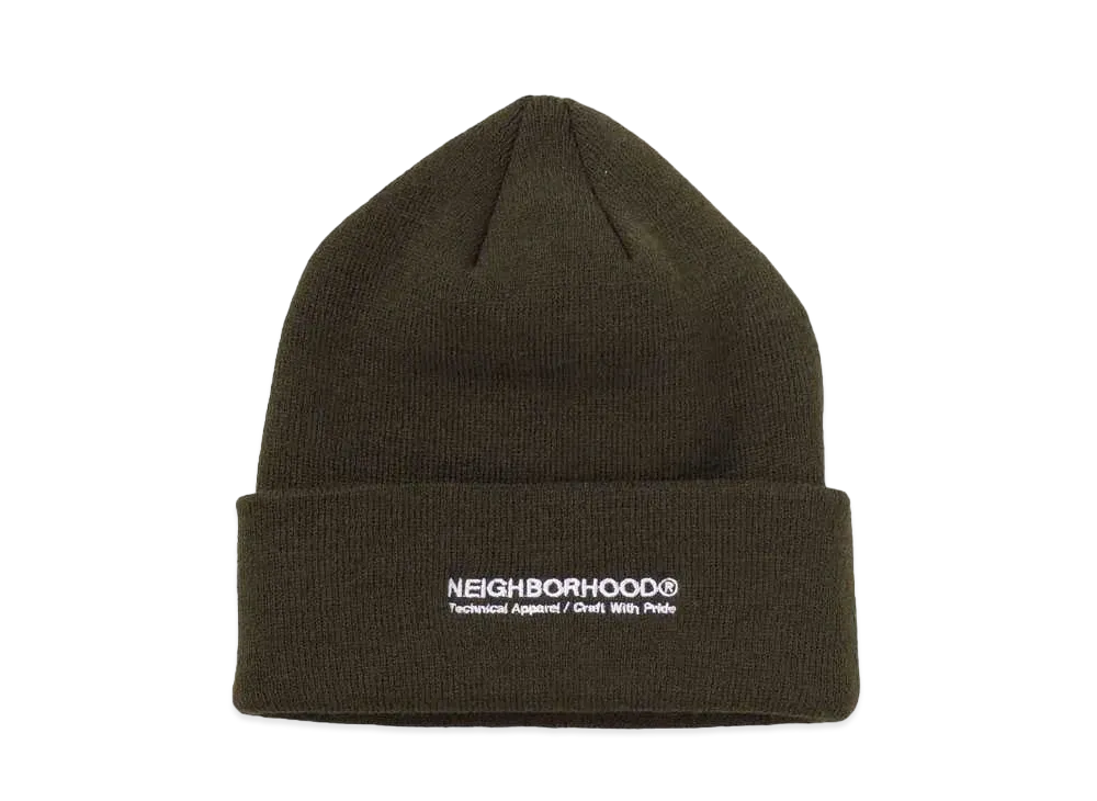 NEIGHBORHOOD Beanie Cap . AC "Olive Drab"