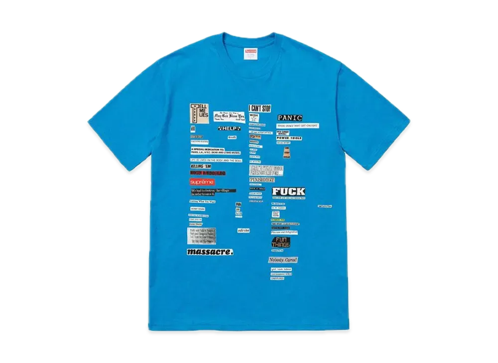 Supreme Cutouts Tee "Bright Blue"