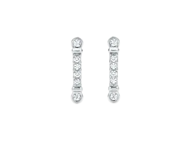 Tiffany & Co. Fleur de Lis Key Bar Earrings "Platinum"