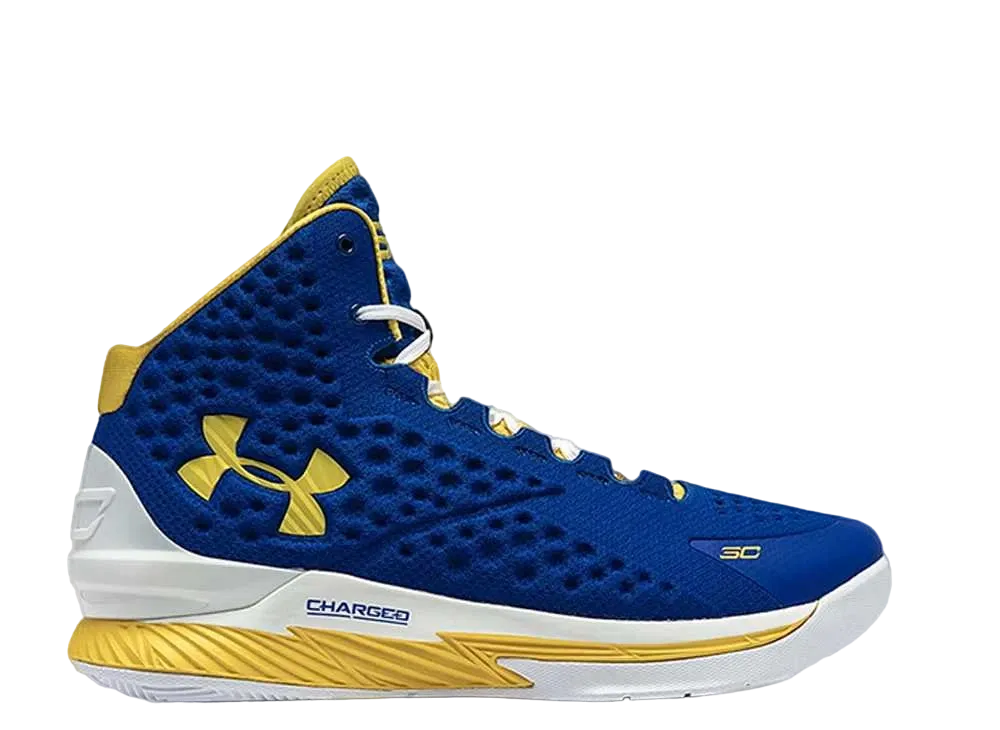 アンダーアーマー カリー1 レトロ ホーム "ロイヤル/タクシー" (2021)