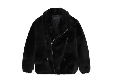 WACKO MARIA Fur Double Riders Jacket "Black"