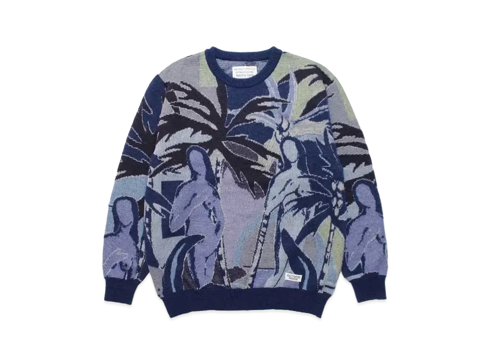 WACKO MARIA Yula Paradisezu Mohair Knit "Navy"