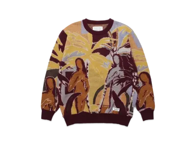 WACKO MARIA Yula Paradisezu Mohair Knit "Burgundy"