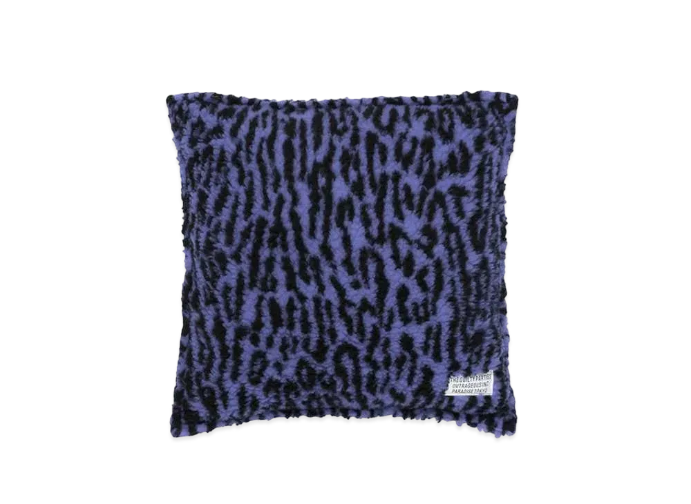 WACKO MARIA Leopard Boa Cushion "Purple"
