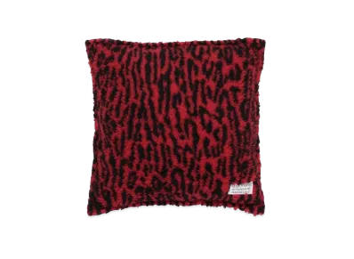 WACKO MARIA Leopard Boa Cushion "Red"
