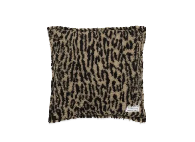WACKO MARIA Leopard Boa Cushion "Beige"