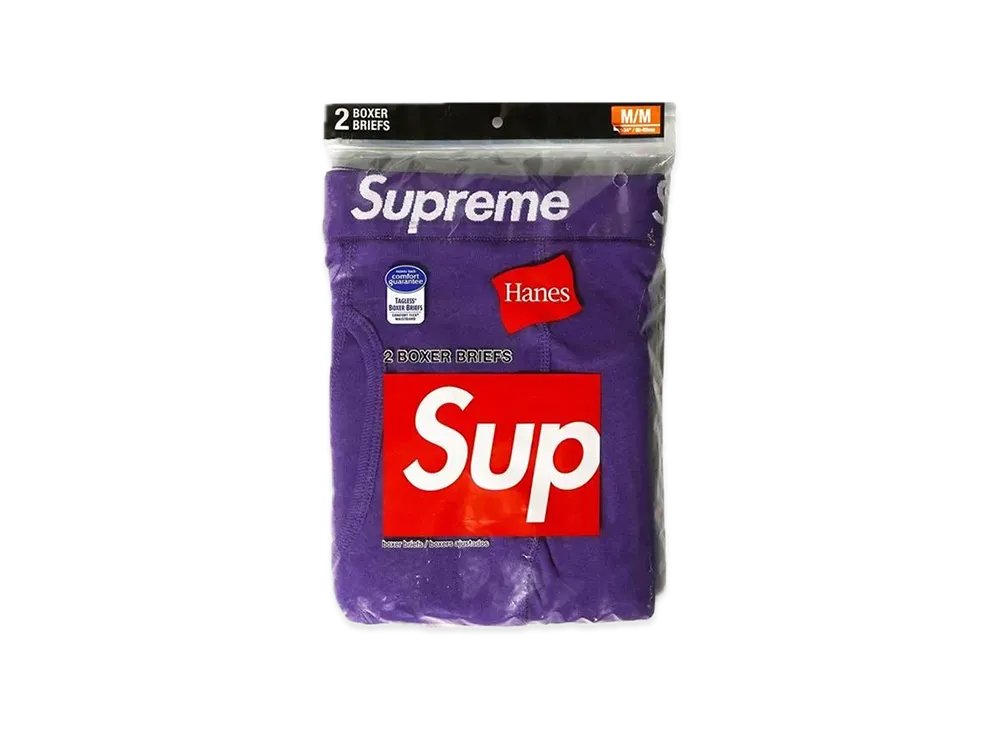 Supreme x Hanes Boxer Briefs (2 Pack) "Purple" (21SS)