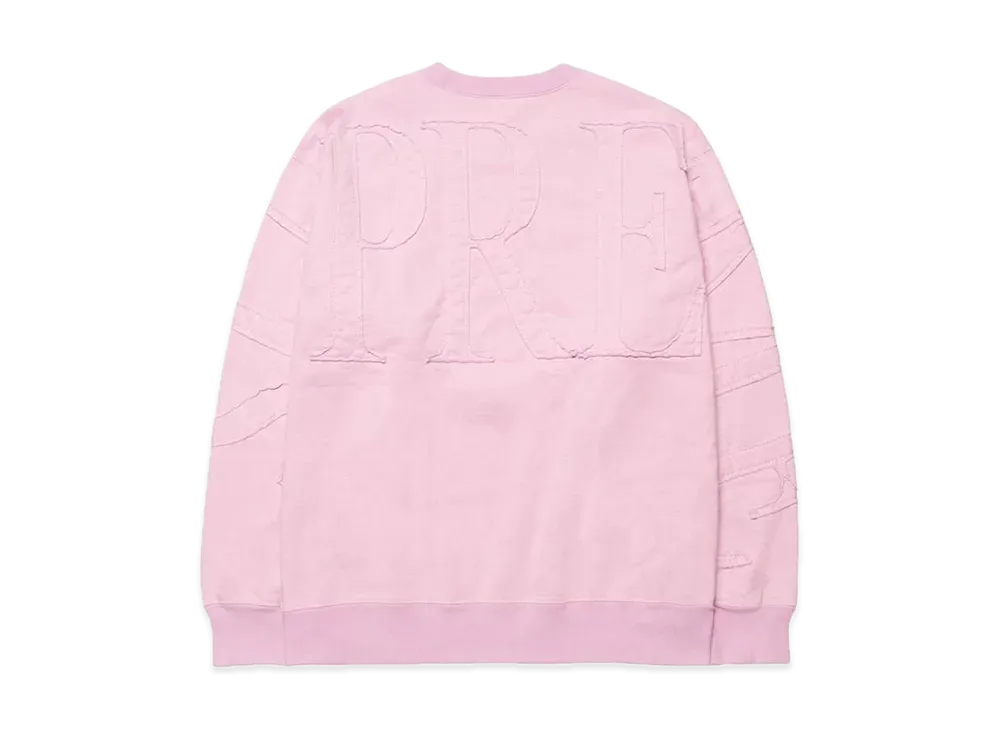 Supreme Tonal Applique Crewneck "Pale Pink"
