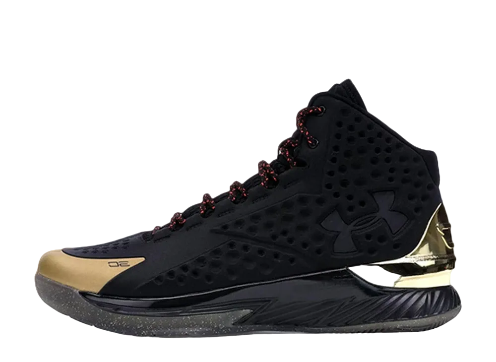 シュー パレス × アンダーアーマー カリー1 25th アニバーサリー "ブラック/ゴールドレッド"