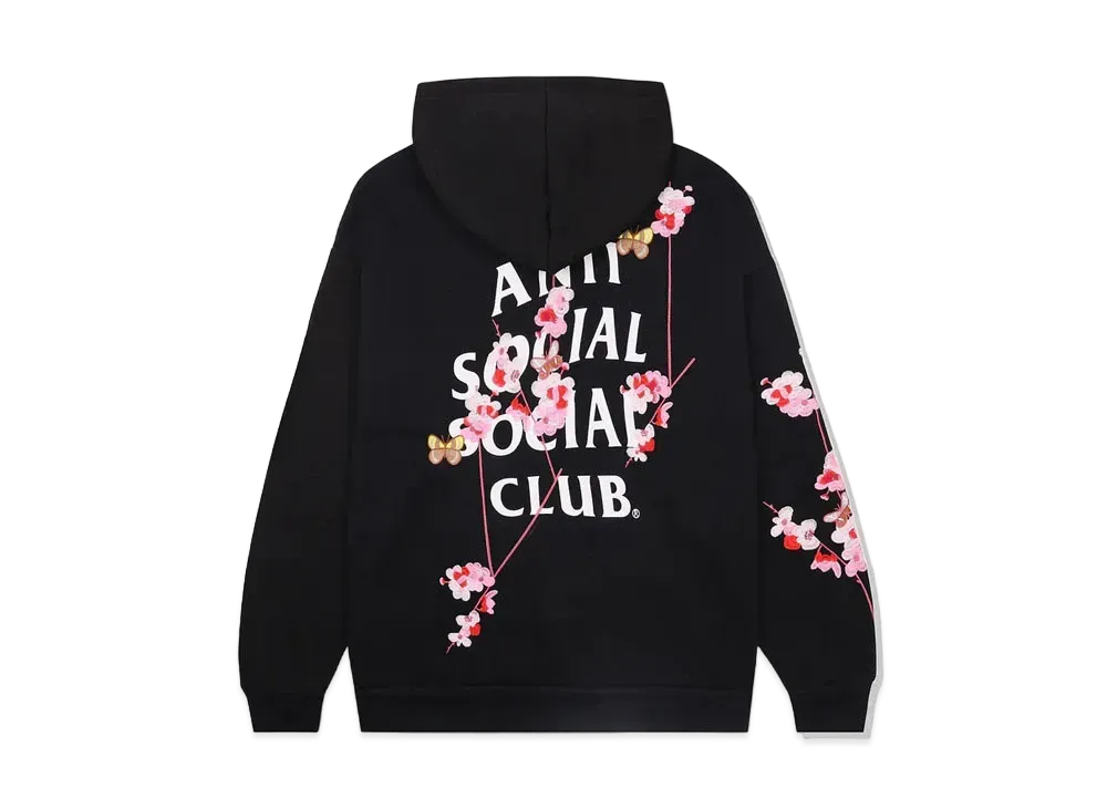 ANTI SOCIAL SOCIAL CLUB FA22 Kkotch Butterflies Black Hoodie - Full Embroidery "Black"
