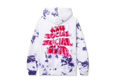 ANTI SOCIAL SOCIAL CLUB FA22 Phaneritic White/Purple Tie Dye Hoodie "White/Purple"