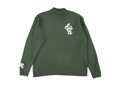 WIND AND SEA x Malbon Golf Mock Neck Knit "Green"