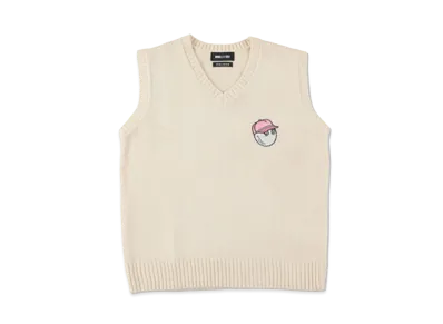 WIND AND SEA x Malbon Golf Knit Vest "Cream"