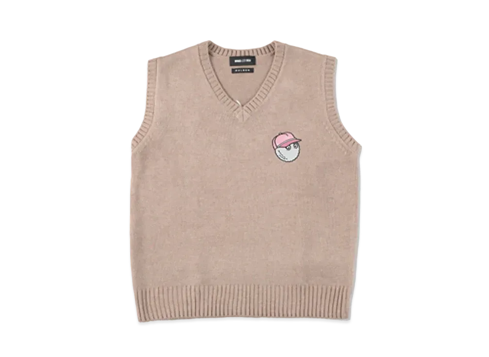 WIND AND SEA x Malbon Golf Knit Vest "Sea Brown"