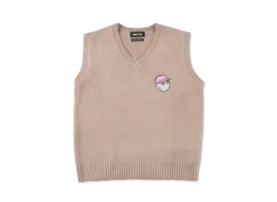 WIND AND SEA x Malbon Golf Knit Vest "Sea Brown"