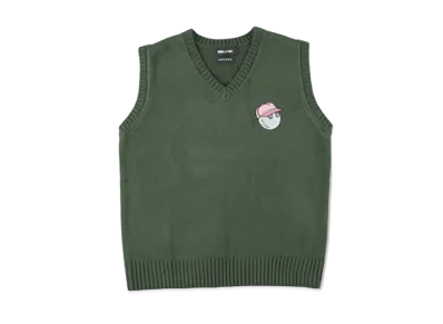 WIND AND SEA x Malbon Golf Knit Vest "Green"
