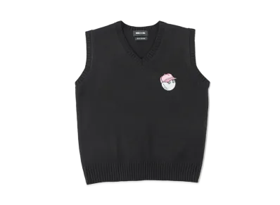 WIND AND SEA x Malbon Golf Knit Vest "Black"
