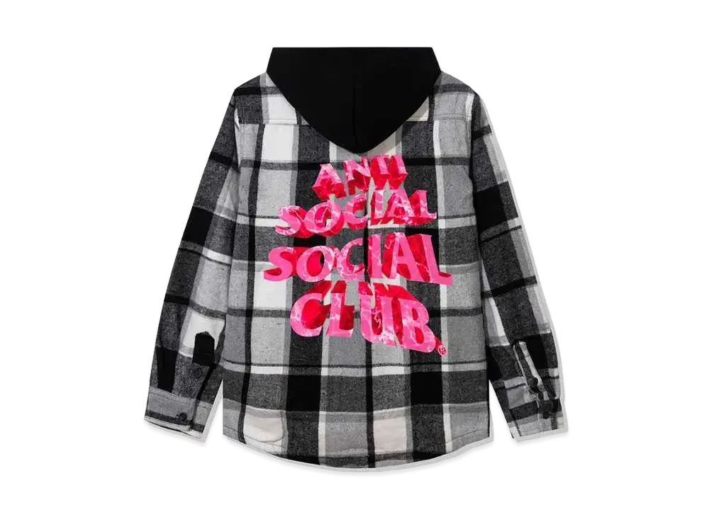 ANTI SOCIAL SOCIAL CLUB FA22 Phaneritic White Hooded Flannel "White"
