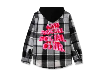 ANTI SOCIAL SOCIAL CLUB FA22 Phaneritic White Hooded Flannel "White"