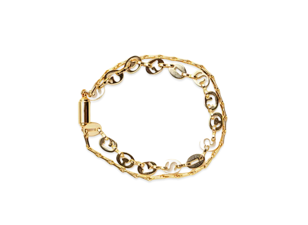 sacai Logo Anchor Chain Bracelet "Gold"