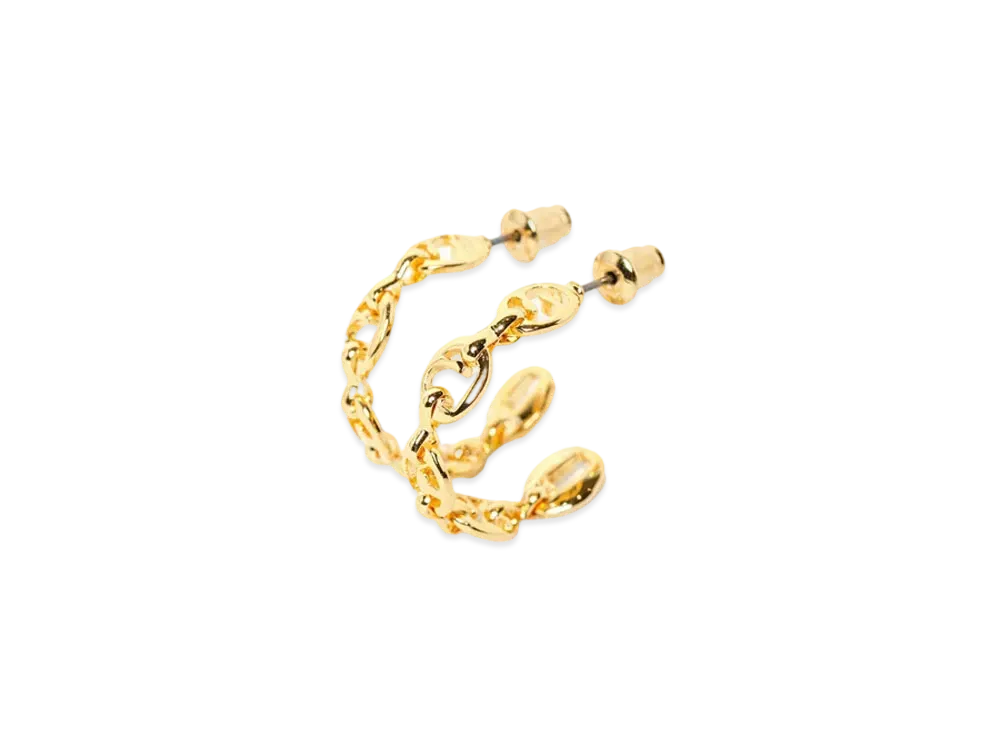 sacai Logo Anchor Chain Earrings "Gold"