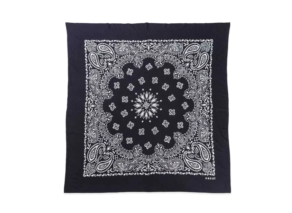 sacai Bandana Jacquard Knit Reversible Scarf 
