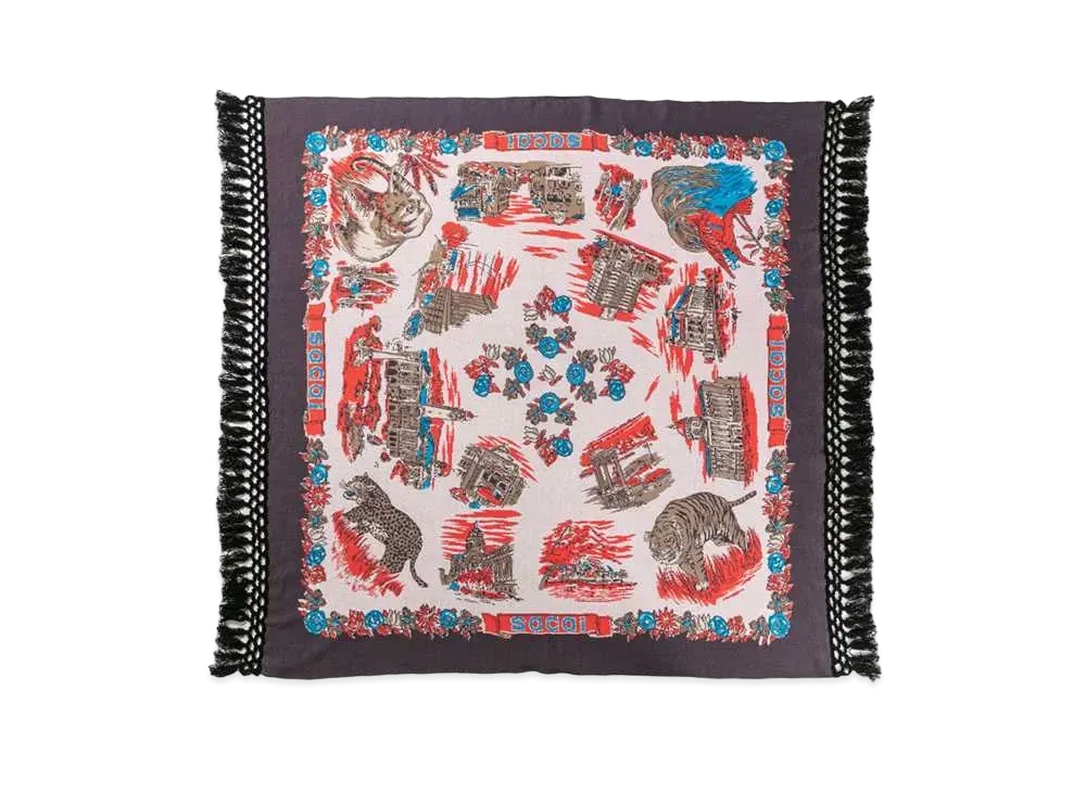 sacai Souvenir Jacquard Knit Scarf "Pink"