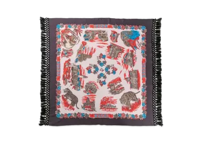 sacai Souvenir Jacquard Knit Scarf "Pink"