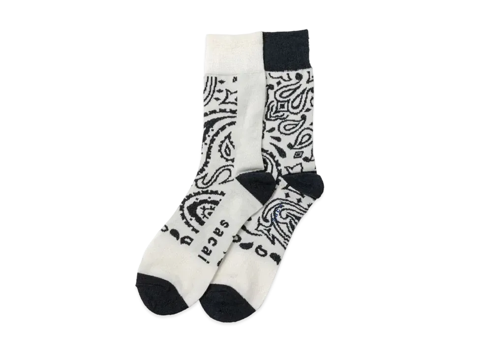 sacai Bandana Socks "Off White"