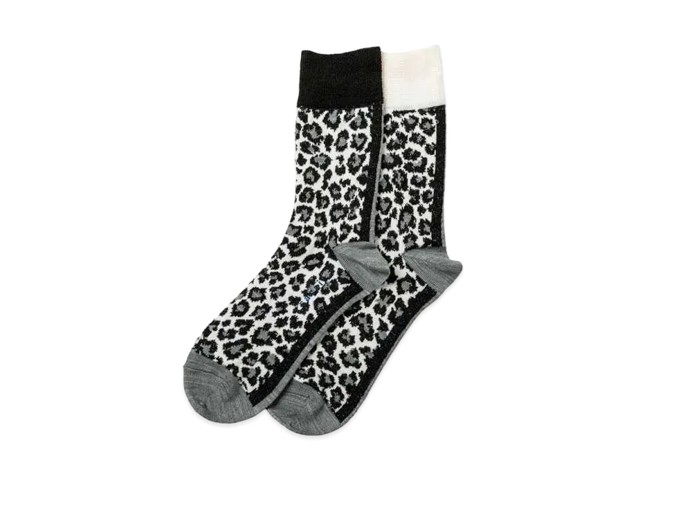sacai Leopard Socks "Off White"