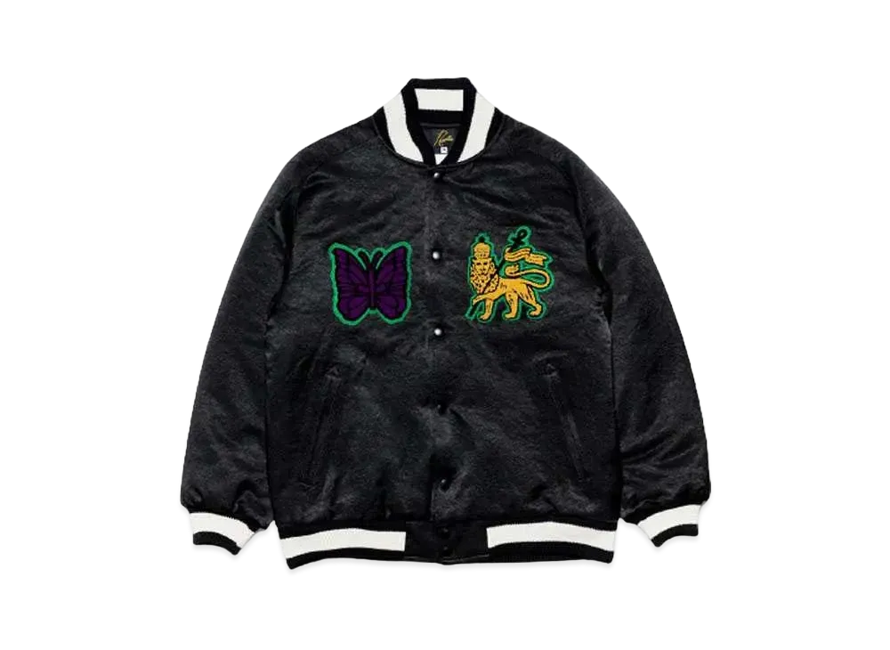 Needles x Sasquatchfabrix. Award Jacket C/R Satin "Black"