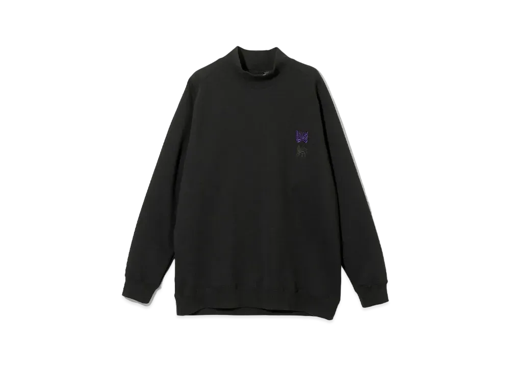 Needles x Sasquatchfabrix. LS Mock Neck Tee "Black"