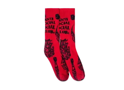 ANTI SOCIAL SOCIAL CLUB FA22 I Get Into It Red Socks "Red"