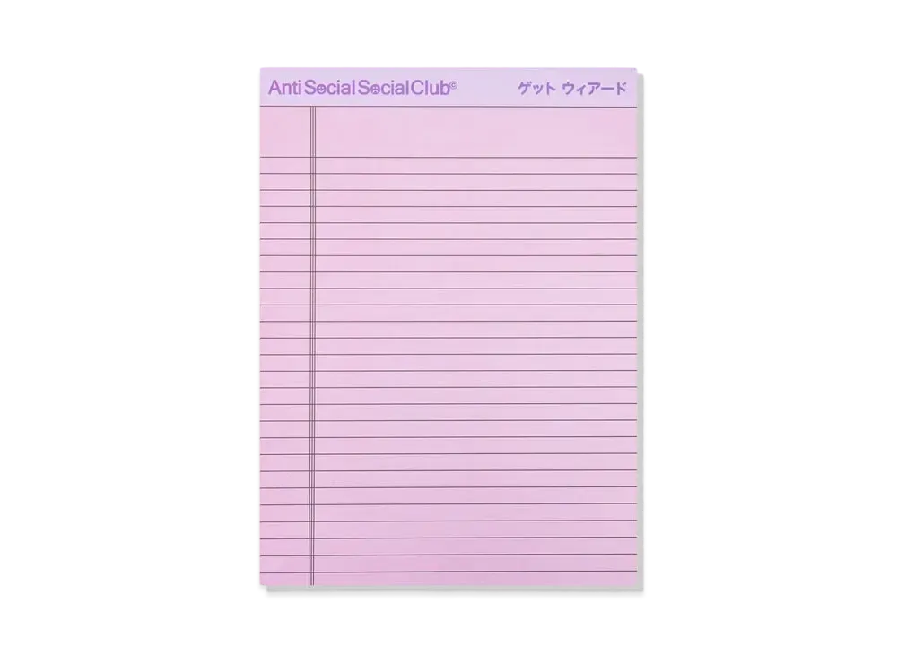 ANTI SOCIAL SOCIAL CLUB FA22 Notepad "Pink"